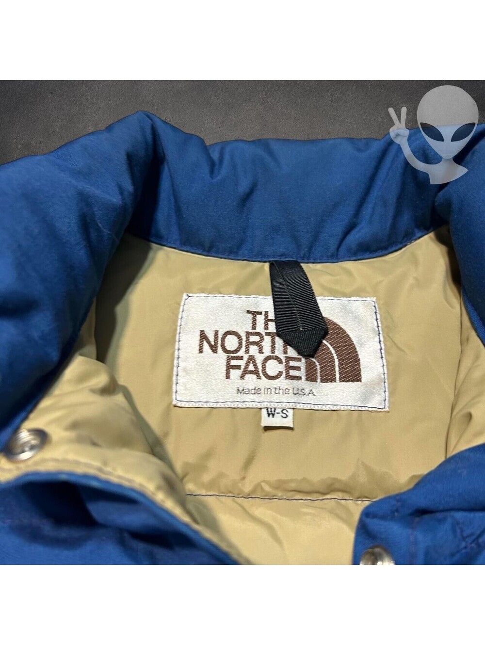 Vintage The North Face Brown Label Down Puffer Vest Women's US Size S Blue - Picture 4 of 8